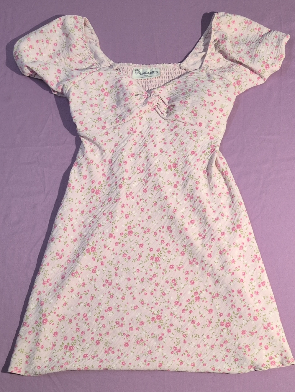 🌸 No Boundaries Pink Floral Sweetheart Mini Dress 🌸 Size Small